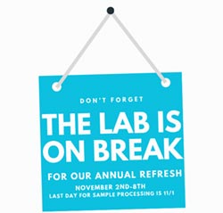 Annual Refresh - lab closed November 2-8